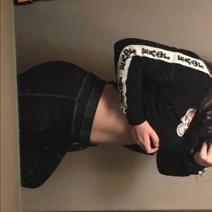 Black burnout joggers